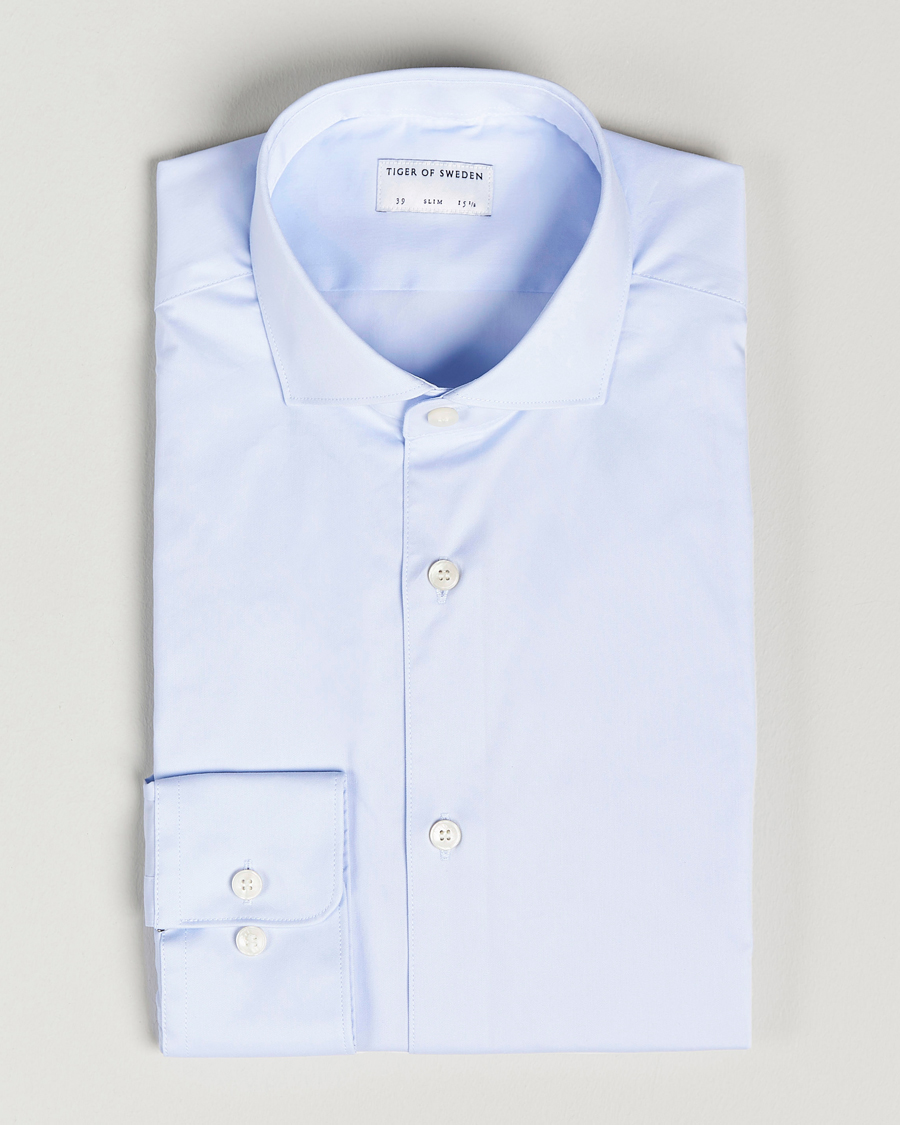 Heren | Overhemden | Tiger of Sweden | Farell 5 Stretch Shirt Light Blue