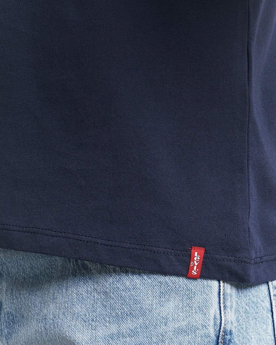 Heren | T-shirts | Levi's | 2-Pack Crew Neck T-Shirt Navy/White