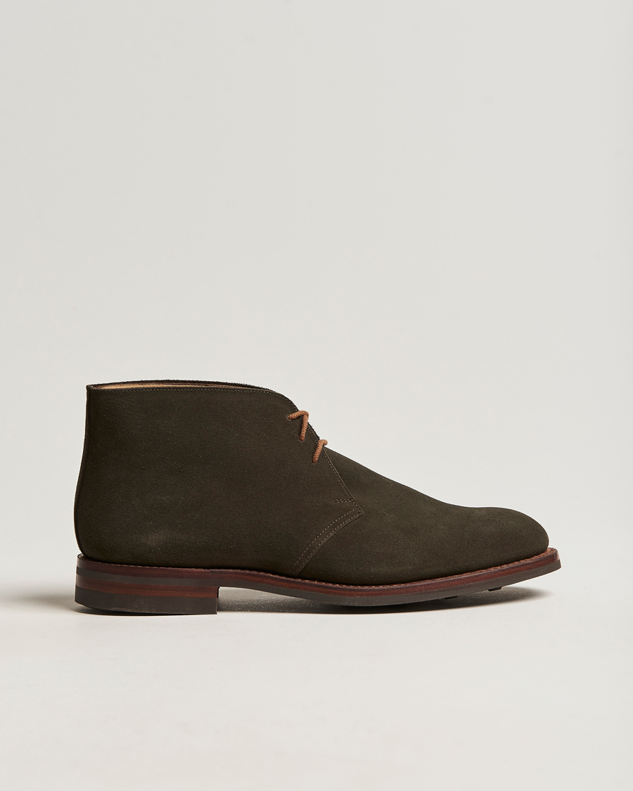 Heren | Crockett & Jones Chiltern Dainite Chukka Boot Green Suede | Crockett & Jones | Chiltern Dainite Chukka Boot Green Suede