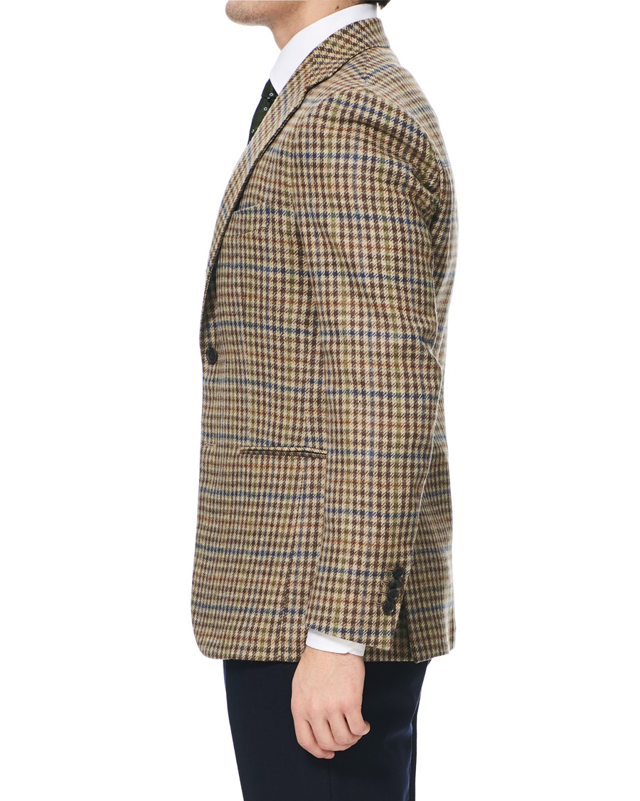 Heren | Blazers | Berg&Berg | Dan II Gun Club Check Wool Blazer Brown/Olive