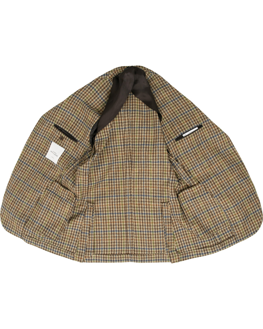 Heren | Blazers | Berg&Berg | Dan II Gun Club Check Wool Blazer Brown/Olive
