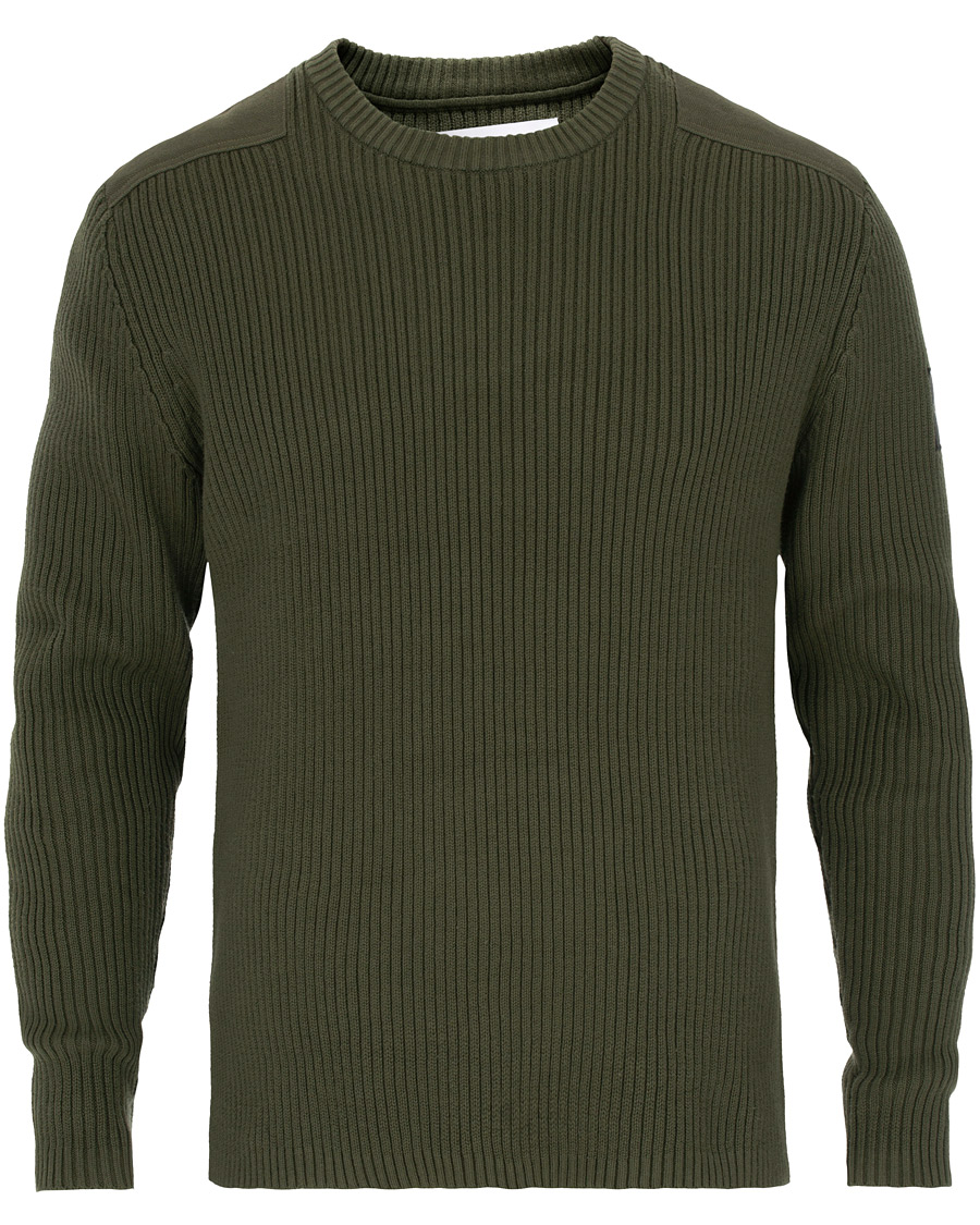 Heren | Truien | Calvin Klein Jeans | Knitted Monogram Sleeve Badge Crew Neck Deep Depths