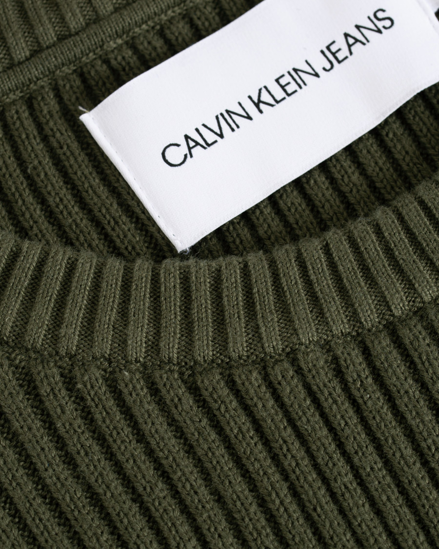 Heren | Truien | Calvin Klein Jeans | Knitted Monogram Sleeve Badge Crew Neck Deep Depths