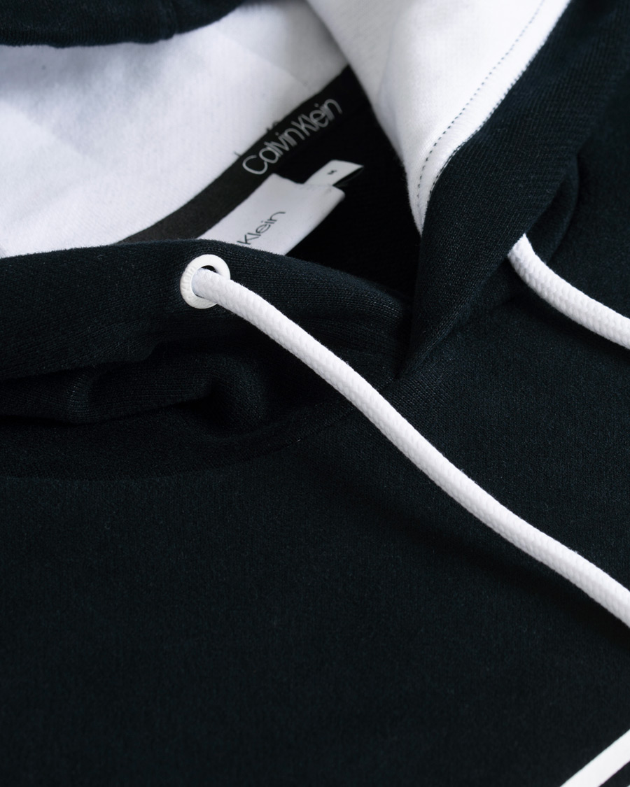 Heren | Truien | Calvin Klein | Logo Stripe Hoodie Black