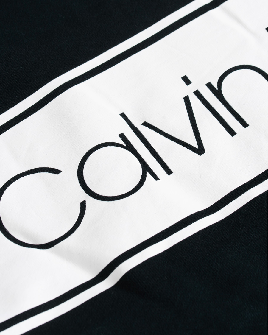 Heren | Truien | Calvin Klein | Logo Stripe Hoodie Black