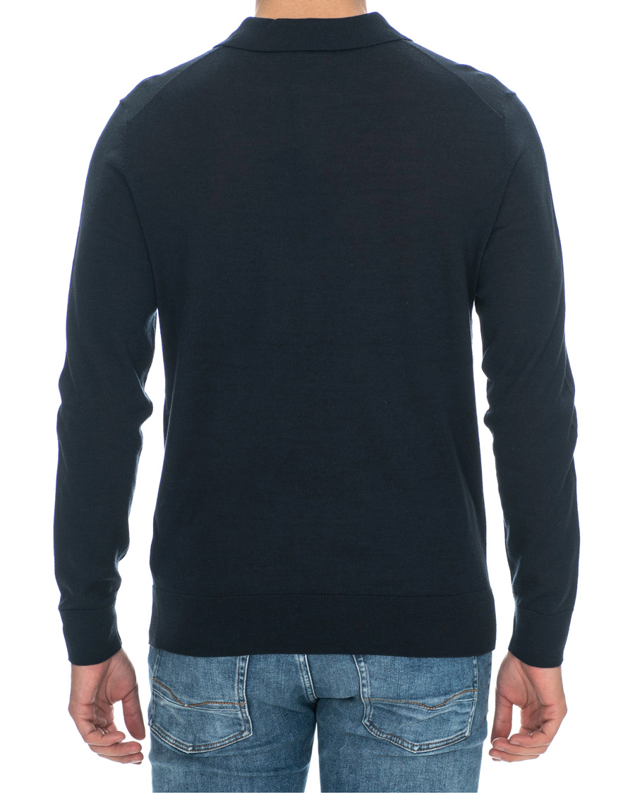 Heren | Truien | J.Lindeberg | Luciano Wool/Silk Pullover Navy