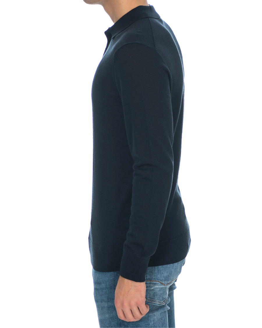 Heren | Truien | J.Lindeberg | Luciano Wool/Silk Pullover Navy