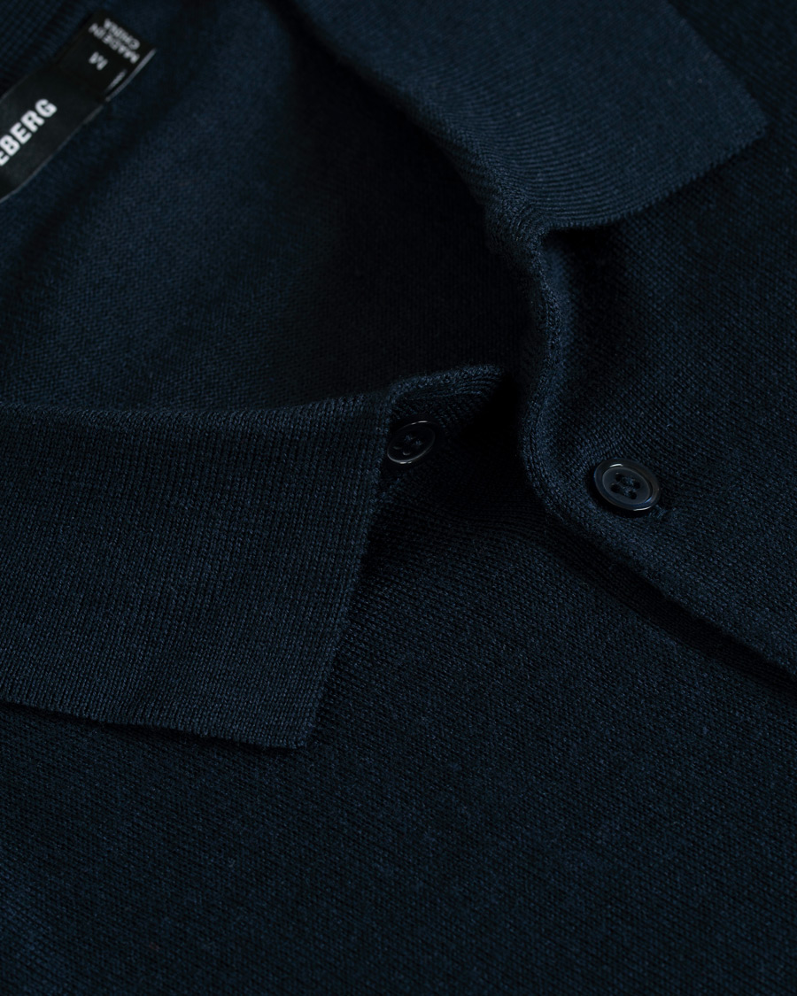 Heren | Truien | J.Lindeberg | Luciano Wool/Silk Pullover Navy