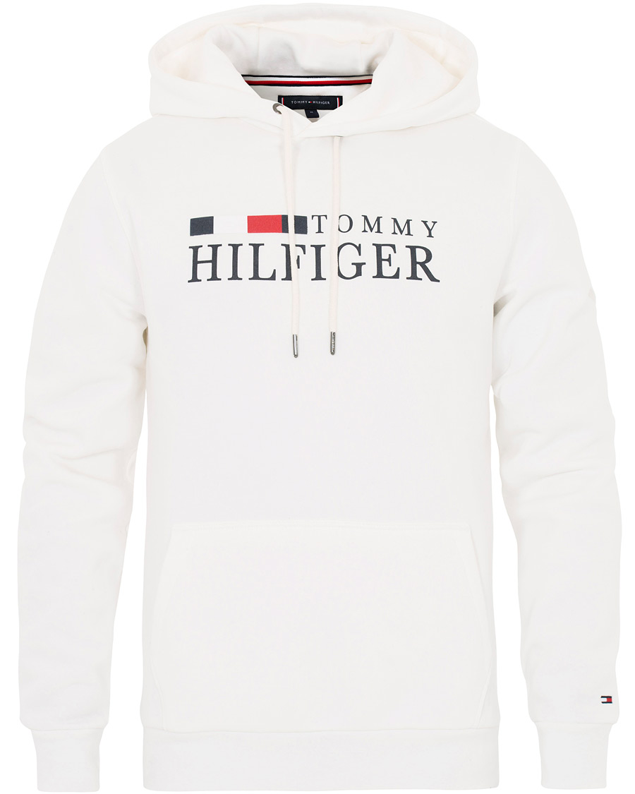 Heren | Truien | Tommy Hilfiger | Basic Logo Hoodie Ecru