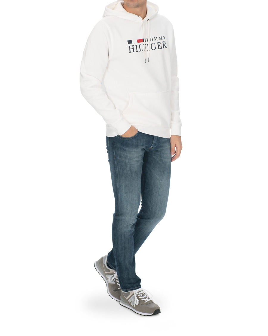 Heren | Truien | Tommy Hilfiger | Basic Logo Hoodie Ecru