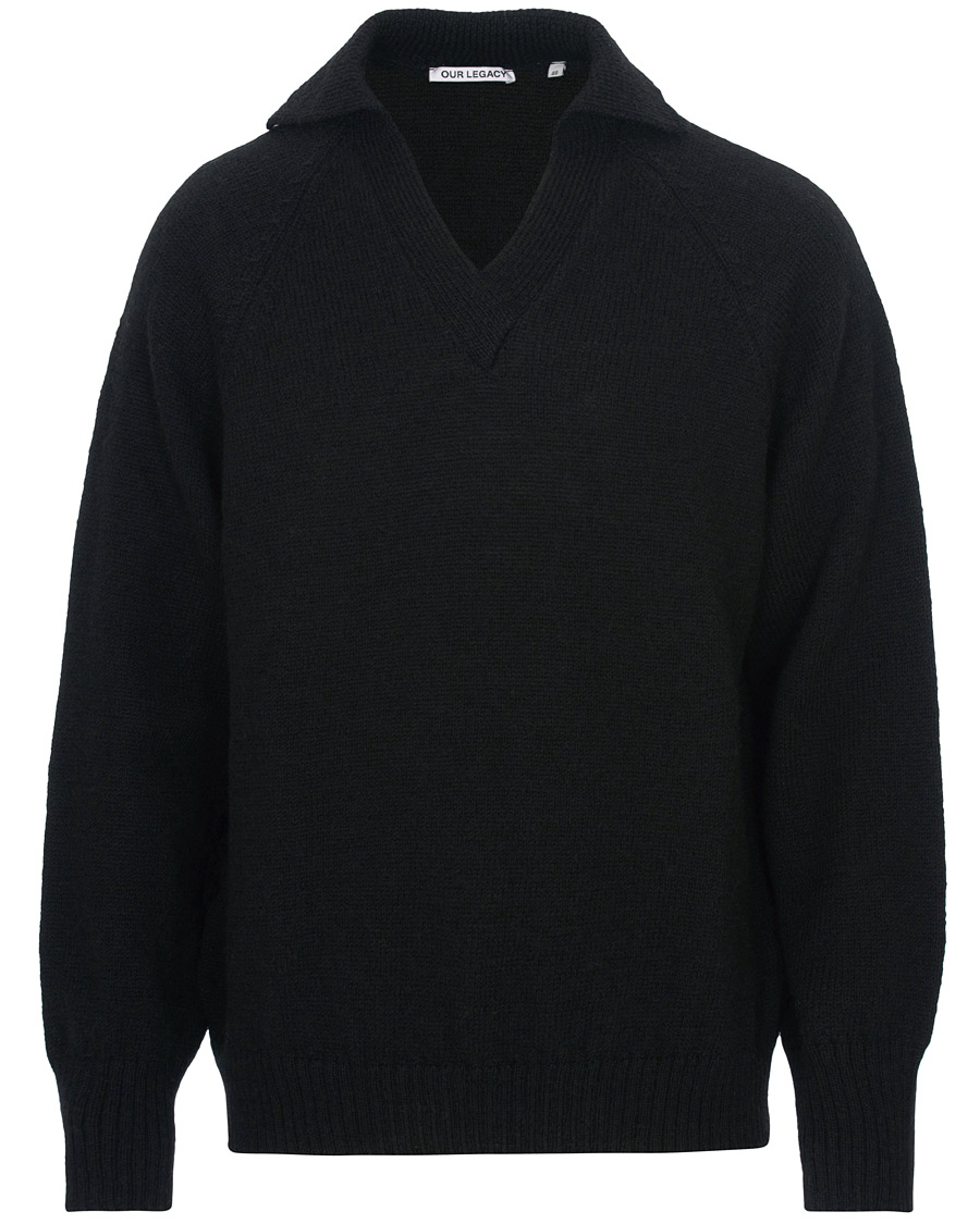 Heren | Truien | Our Legacy | Big Knit Coarse Wool Sweater Black