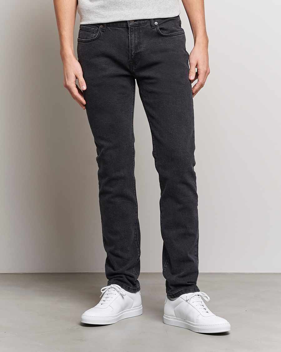 Heren | Zwarte jeans | Jeanerica | SM001 Slim Jeans Used Black