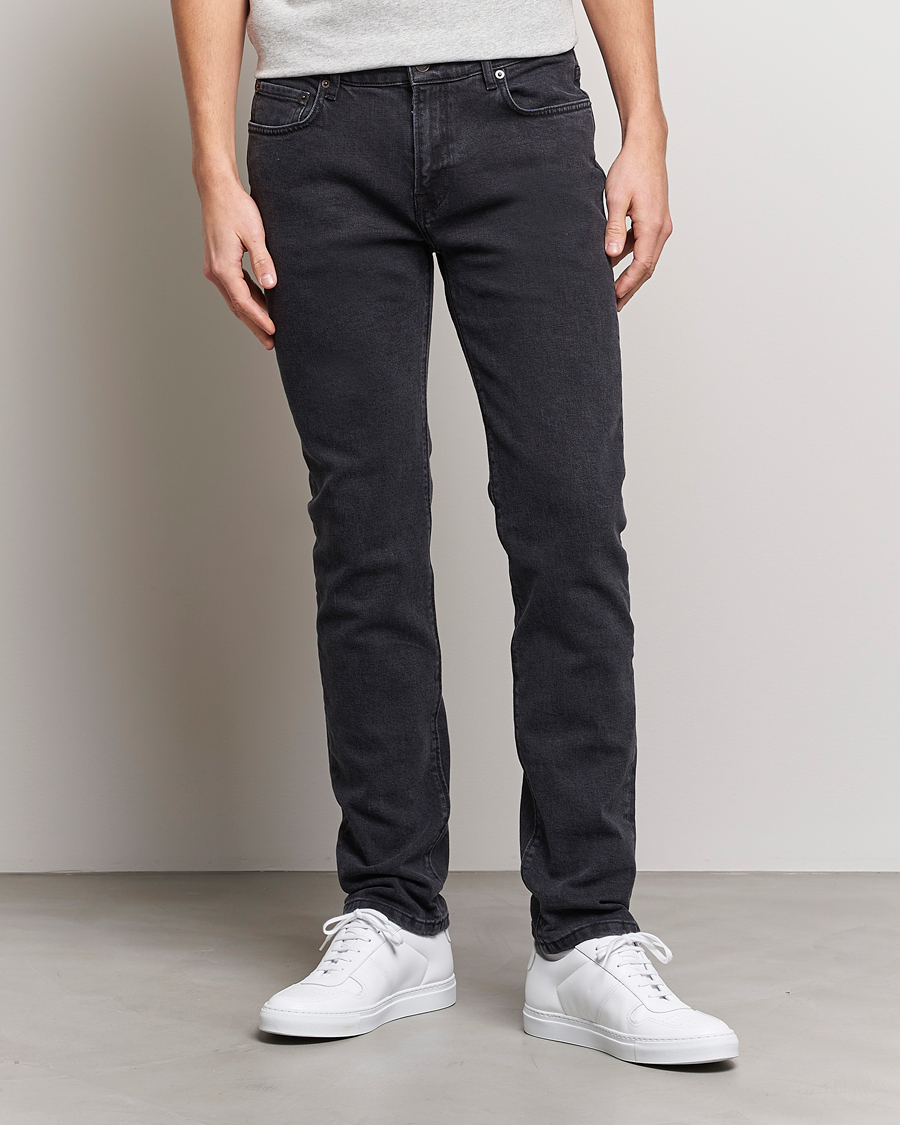 Heren | Jeans | Jeanerica | SM001 Slim Jeans Used Black W29L32