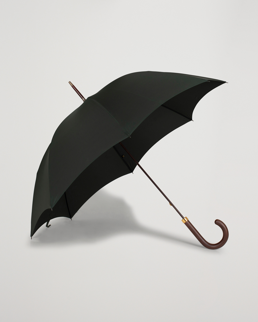 Heren | Paraplu's | Fox Umbrellas | Polished Hardwood Umbrella  Racing Green