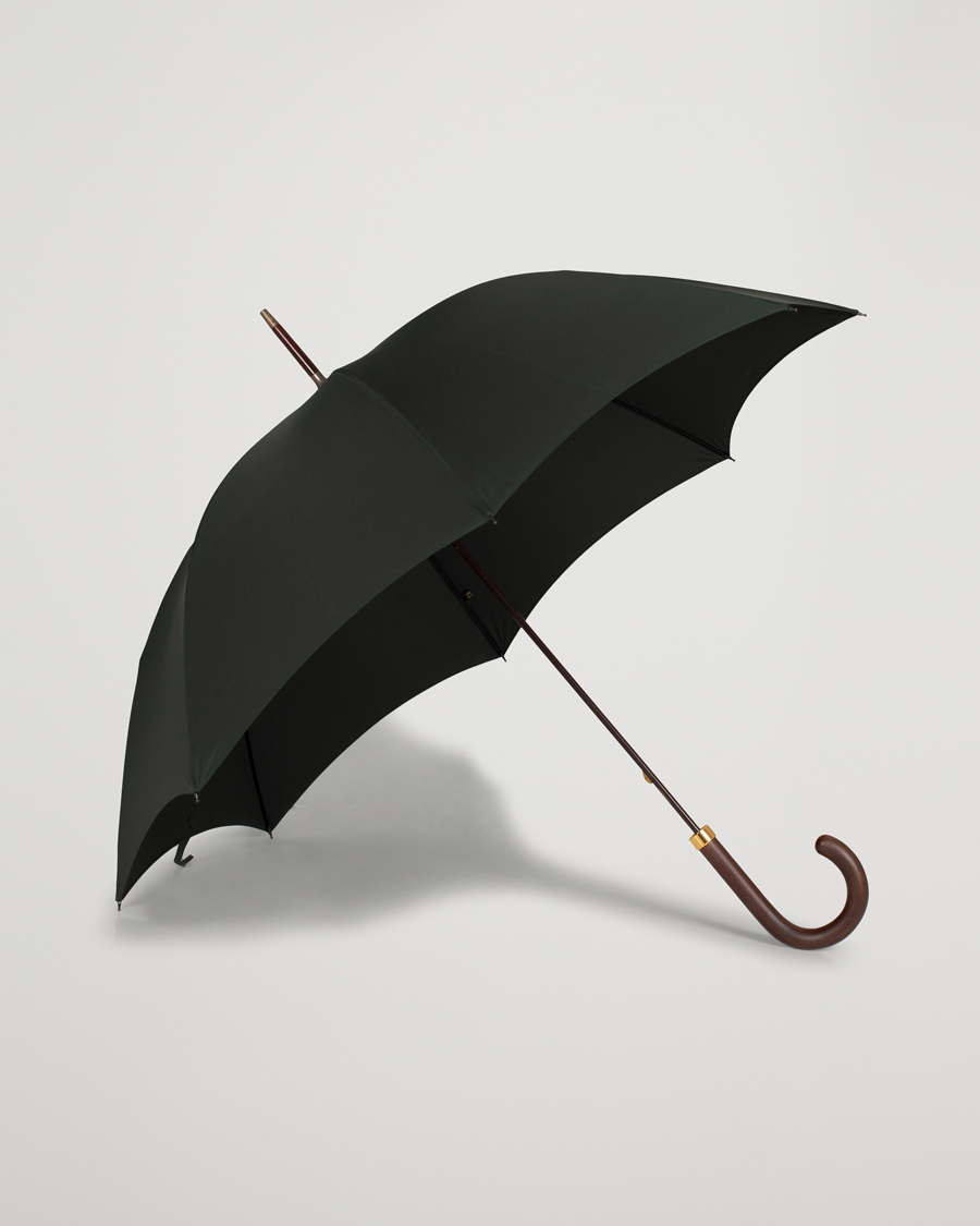 Heren | Paraplu's | Fox Umbrellas | Polished Hardwood Umbrella Racing Green