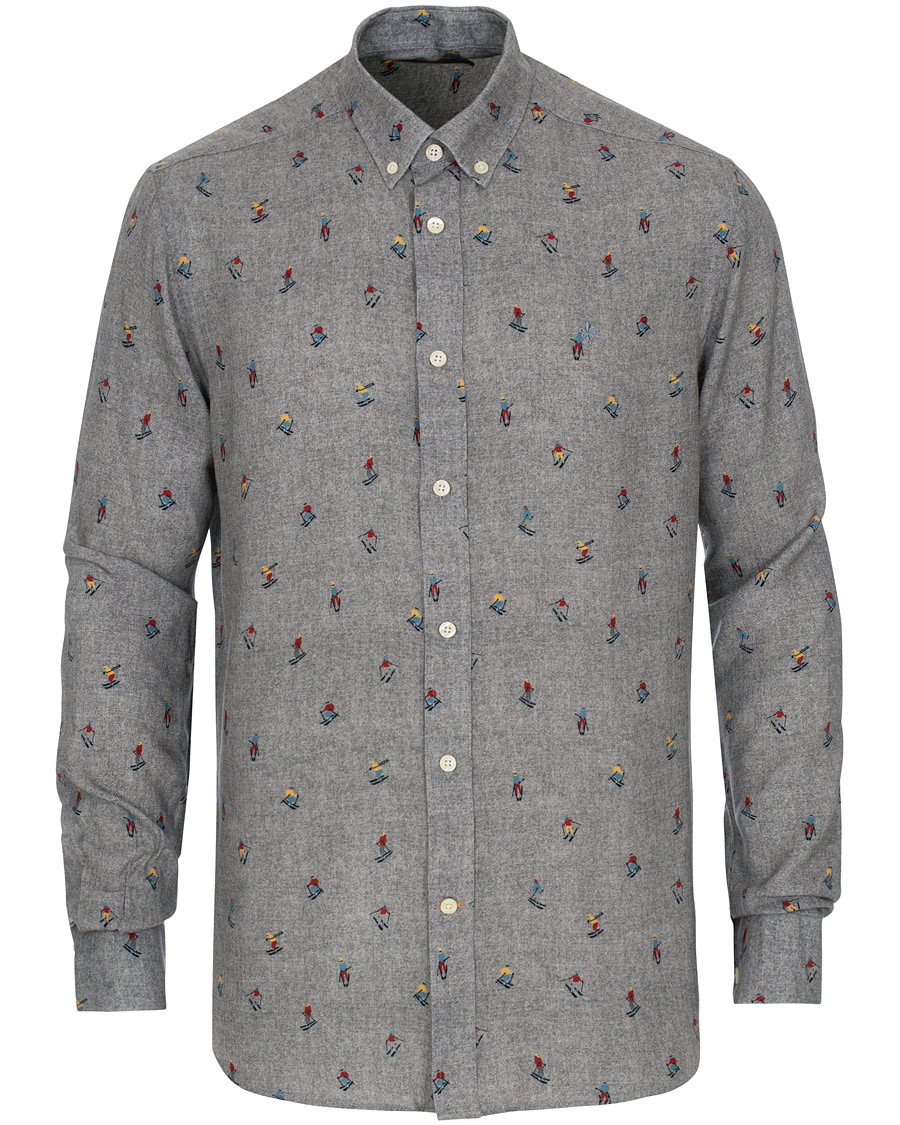 Heren | Overhemden | Morris | Jasper Button Down Tencel Ski Shirt Grey