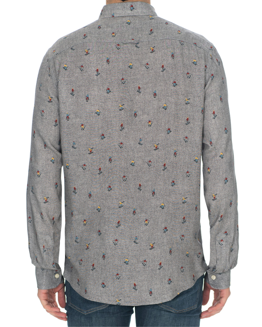 Heren | Overhemden | Morris | Jasper Button Down Tencel Ski Shirt Grey