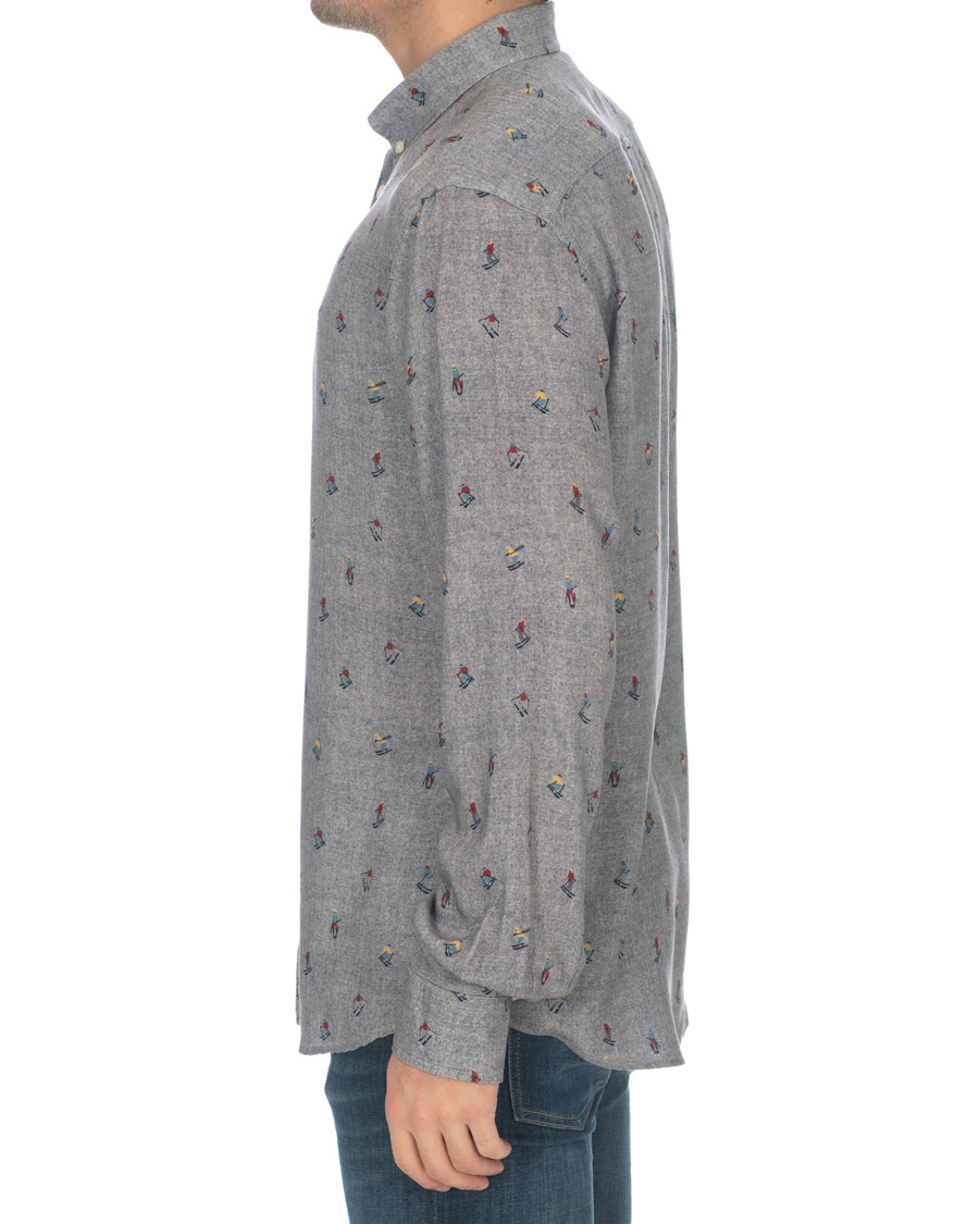 Heren | Overhemden | Morris | Jasper Button Down Tencel Ski Shirt Grey