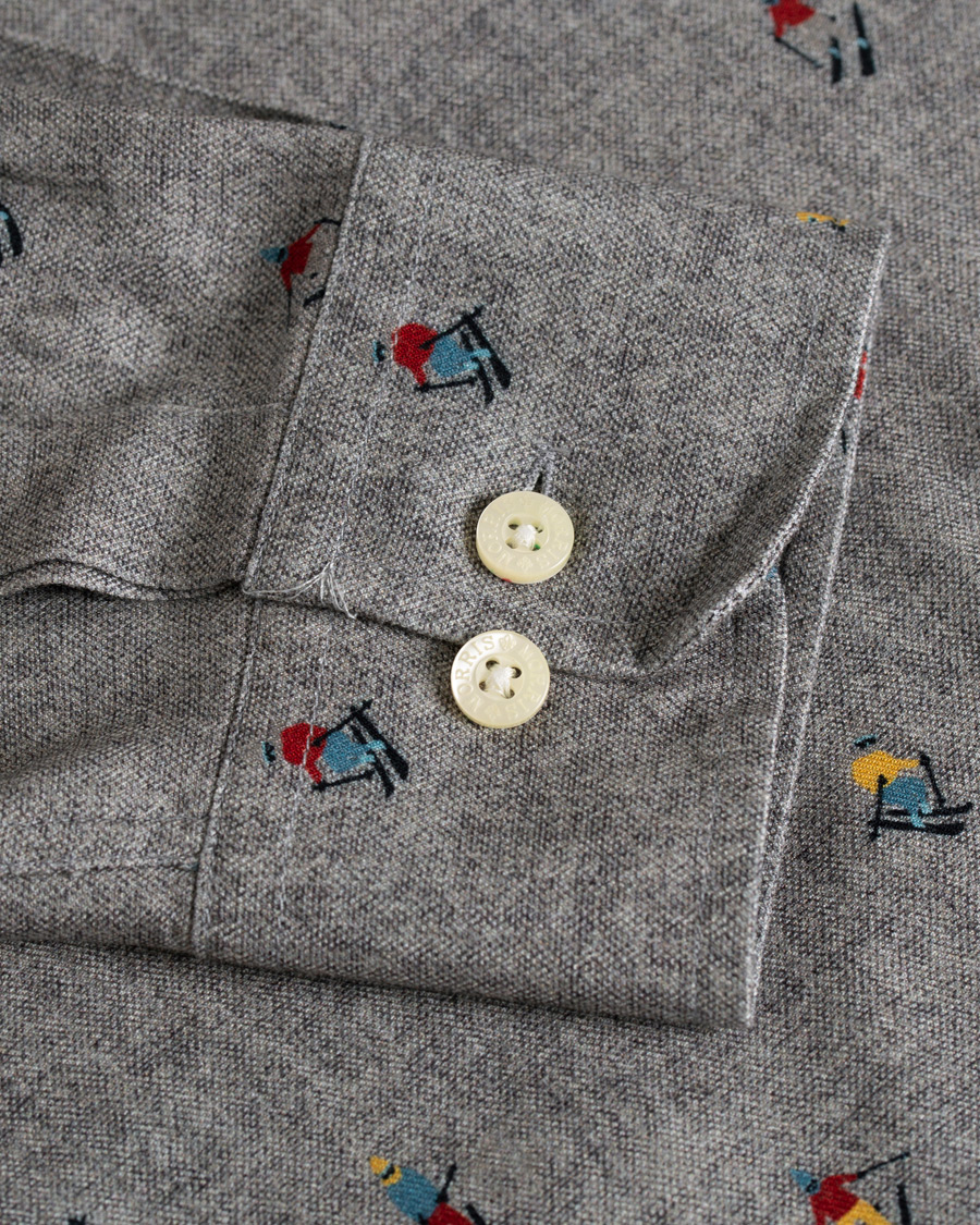 Heren | Overhemden | Morris | Jasper Button Down Tencel Ski Shirt Grey