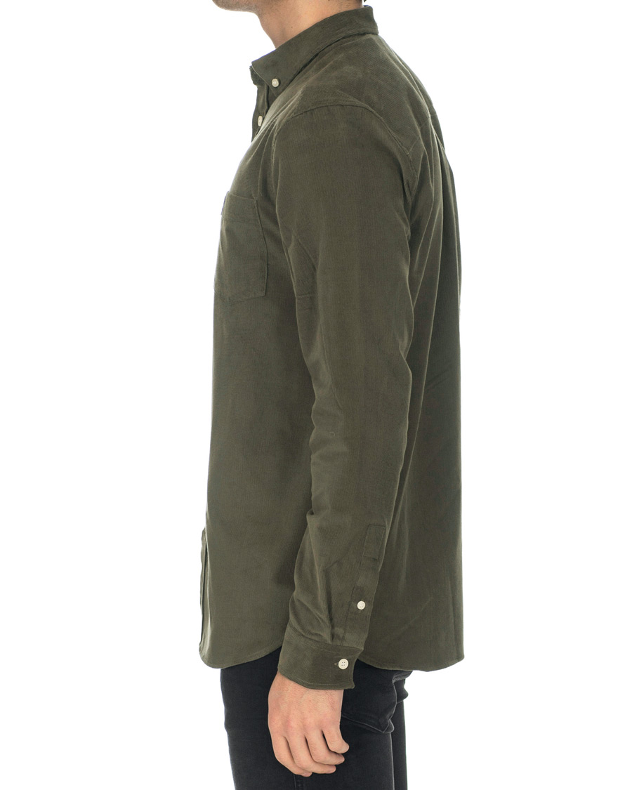 Heren | Overhemden | Lyle & Scott | Baby Corduroy Shirt Olive Green