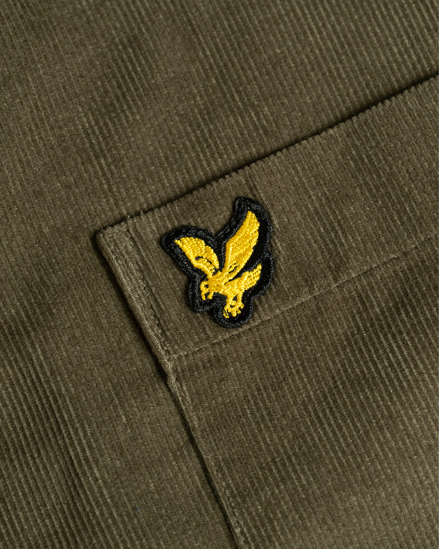 Heren | Overhemden | Lyle & Scott | Baby Corduroy Shirt Olive Green