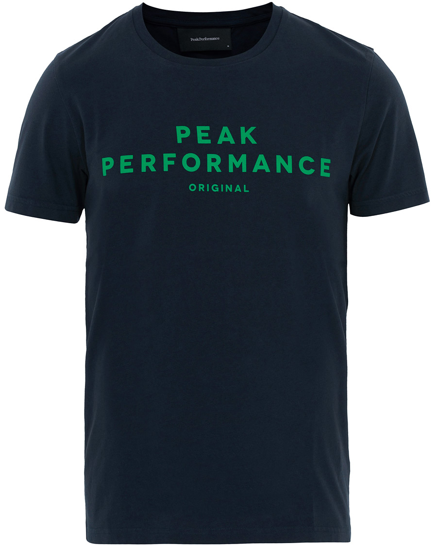 Heren | T-shirts | Peak Performance | Original Logo Crew Neck Tee Salute Blue