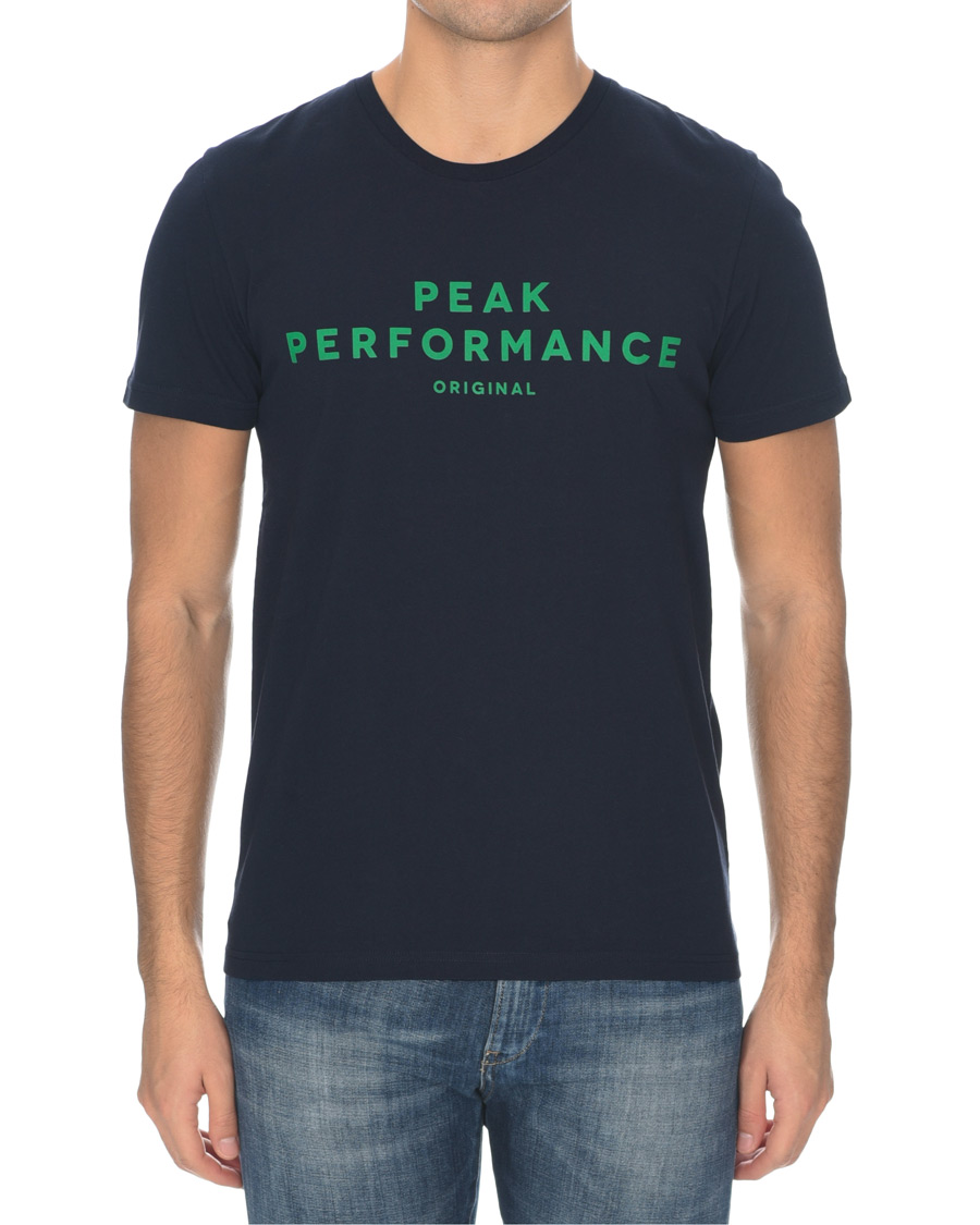 Heren | T-shirts | Peak Performance | Original Logo Crew Neck Tee Salute Blue