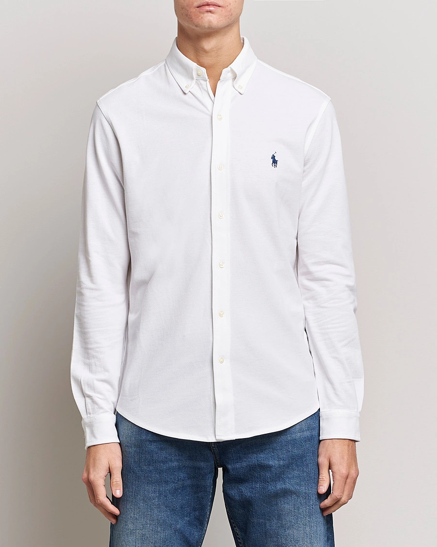 Heren | Poloshirts | Polo Ralph Lauren | Featherweight Mesh Shirt White