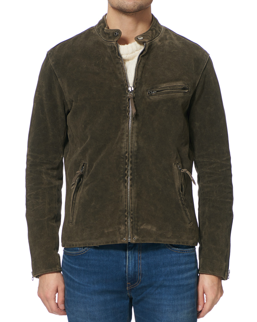 Heren | Jassen | Polo Ralph Lauren | Cafe Racer Suede Jacket Grey