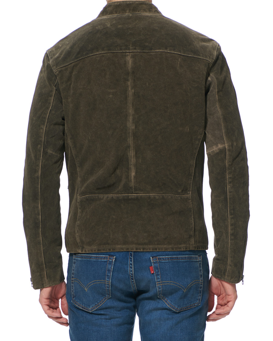 Heren | Jassen | Polo Ralph Lauren | Cafe Racer Suede Jacket Grey