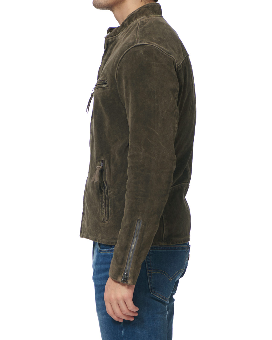 Heren | Jassen | Polo Ralph Lauren | Cafe Racer Suede Jacket Grey