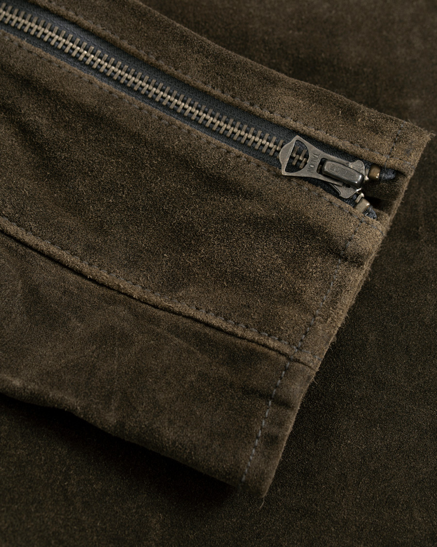 Heren | Jassen | Polo Ralph Lauren | Cafe Racer Suede Jacket Grey