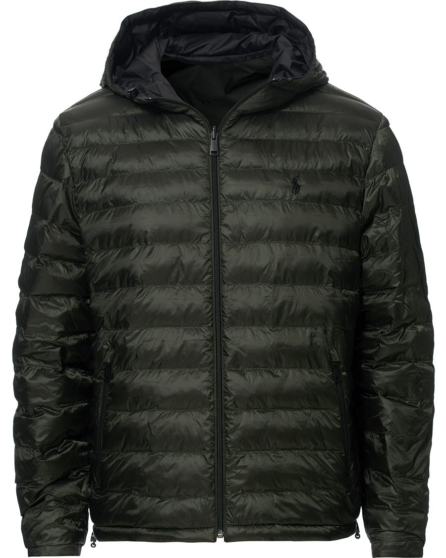Heren | Jassen | Polo Ralph Lauren | Reversible Down High Gloss Jacket Black/Olive