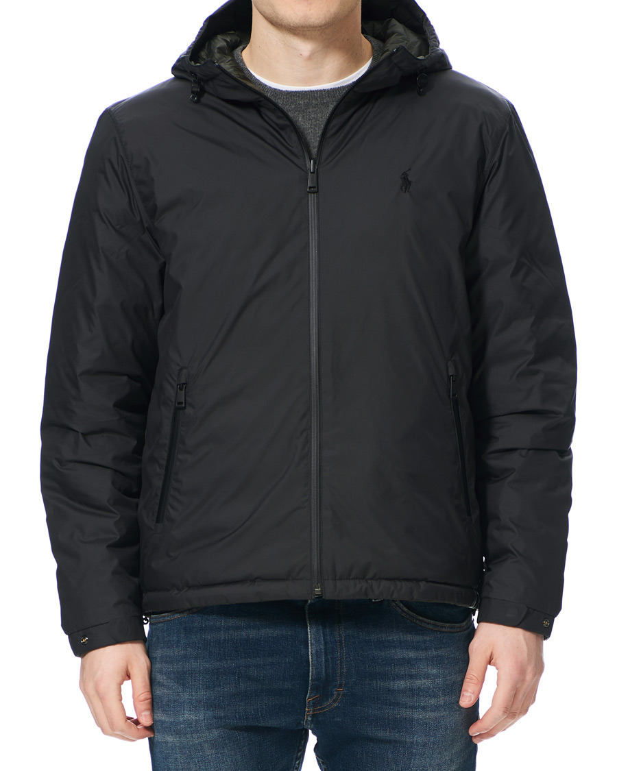 Heren | Jassen | Polo Ralph Lauren | Reversible Down High Gloss Jacket Black/Olive