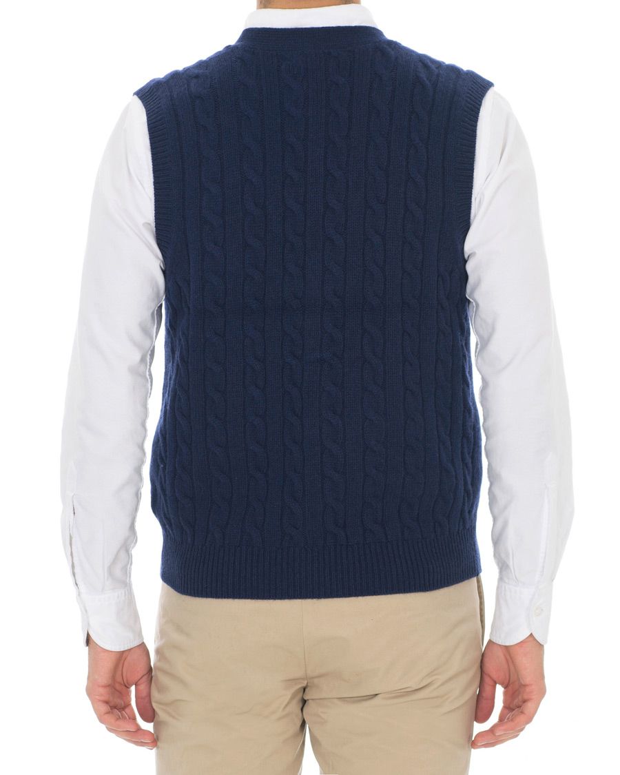 Heren | Truien | Polo Ralph Lauren | Cotton Cashmere Cable Slipover Newport Navy