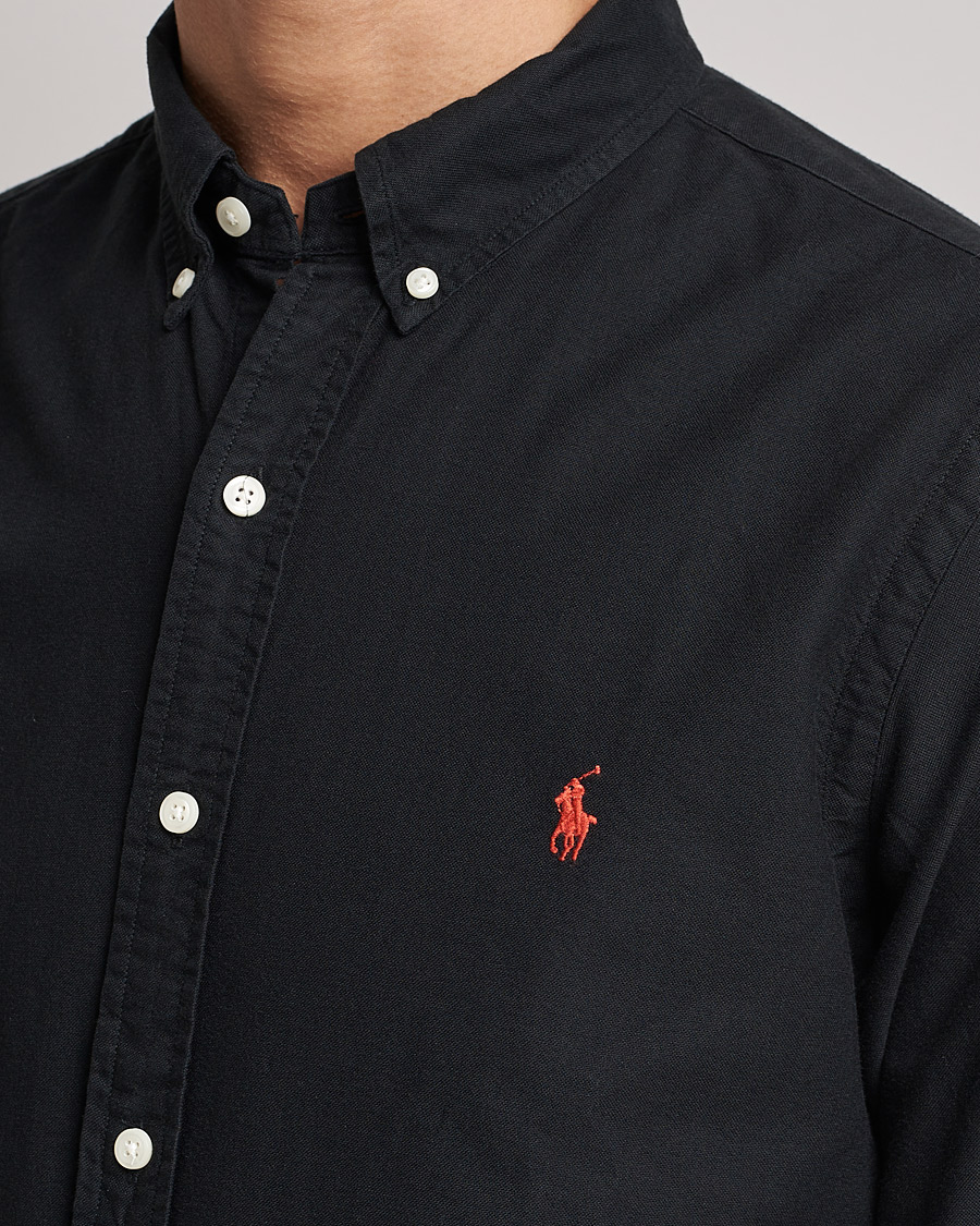 Heren | Overhemden | Polo Ralph Lauren | Slim Fit Garment Dyed Oxford Shirt Polo Black
