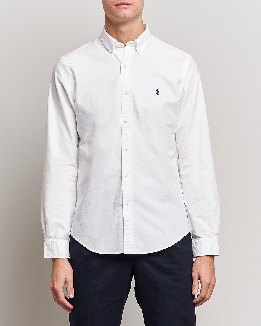 Heren | Overhemden | Polo Ralph Lauren | Slim Fit Garment Dyed Oxford Shirt White