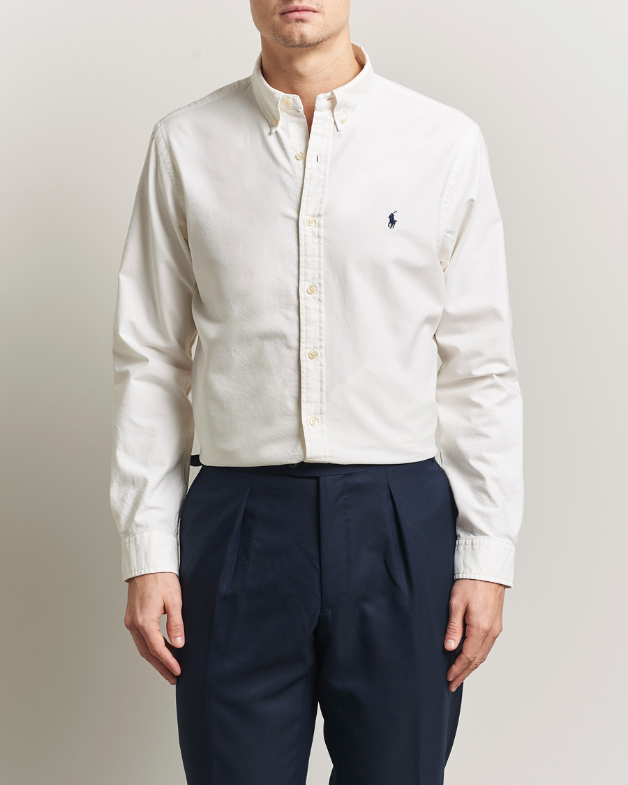 Heren | Overhemden | Polo Ralph Lauren | Slim Fit Garment Dyed Oxford Shirt White