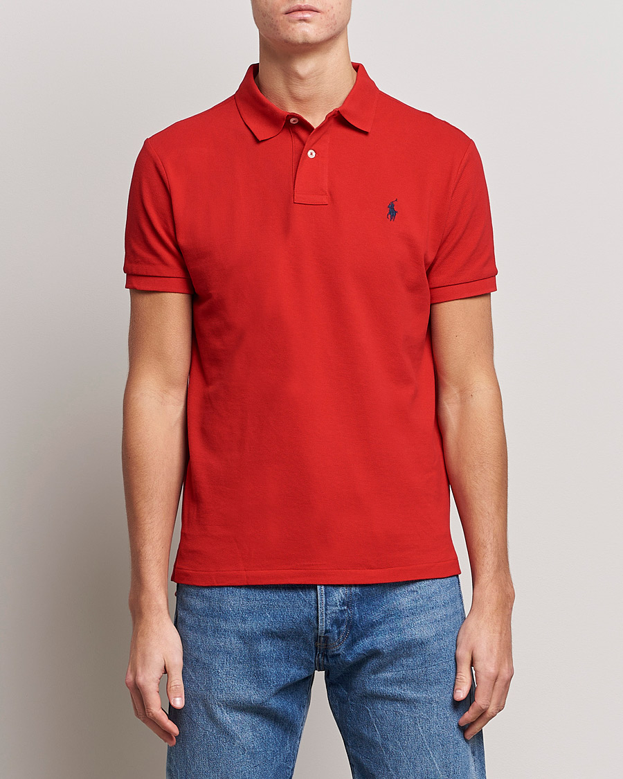 Heren | Poloshirts met korte mouwen | Polo Ralph Lauren | Custom Slim Fit Polo Red