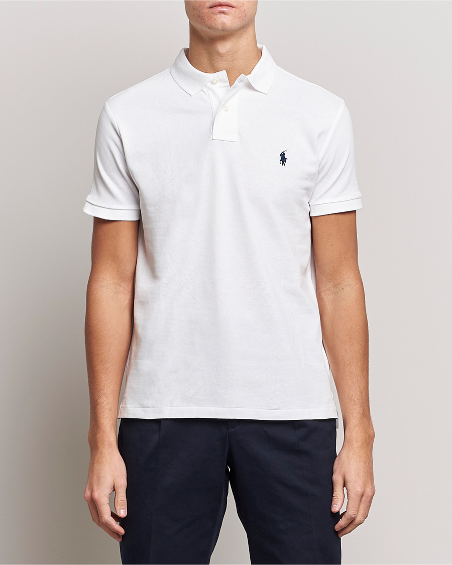 Heren | Poloshirts met korte mouwen | Polo Ralph Lauren | Custom Slim Fit Polo White