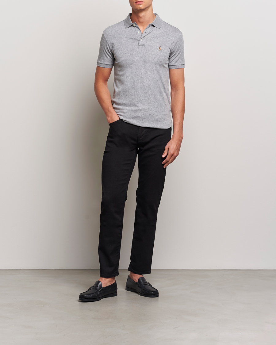 Heren | Polo's | Polo Ralph Lauren | Slim Fit Pima Cotton Polo Steel Heather