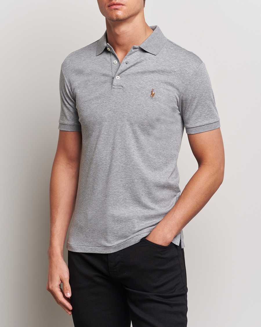 Heren | Polo's | Polo Ralph Lauren | Slim Fit Pima Cotton Polo Steel Heather