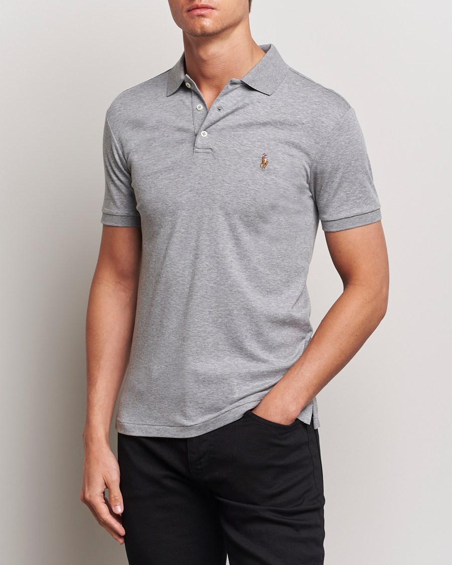 Heren |  | Polo Ralph Lauren | Slim Fit Pima Cotton Polo Steel Heather