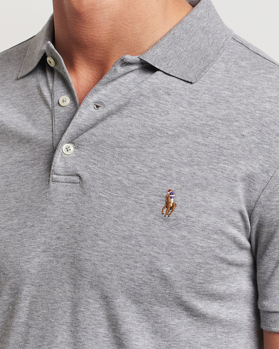 Heren | Polo's | Polo Ralph Lauren | Slim Fit Pima Cotton Polo Steel Heather