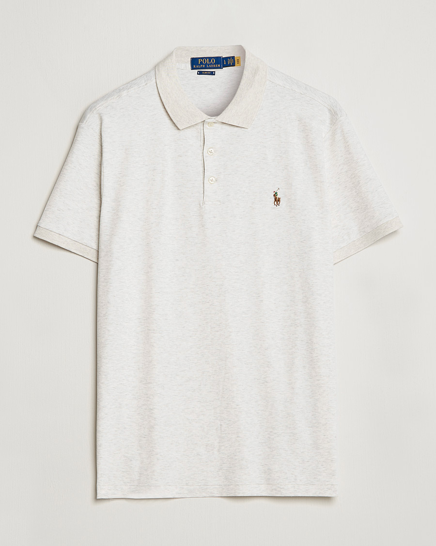 Heren | Polo's | Polo Ralph Lauren | Slim Fit Pima Cotton Polo Polo State Heather