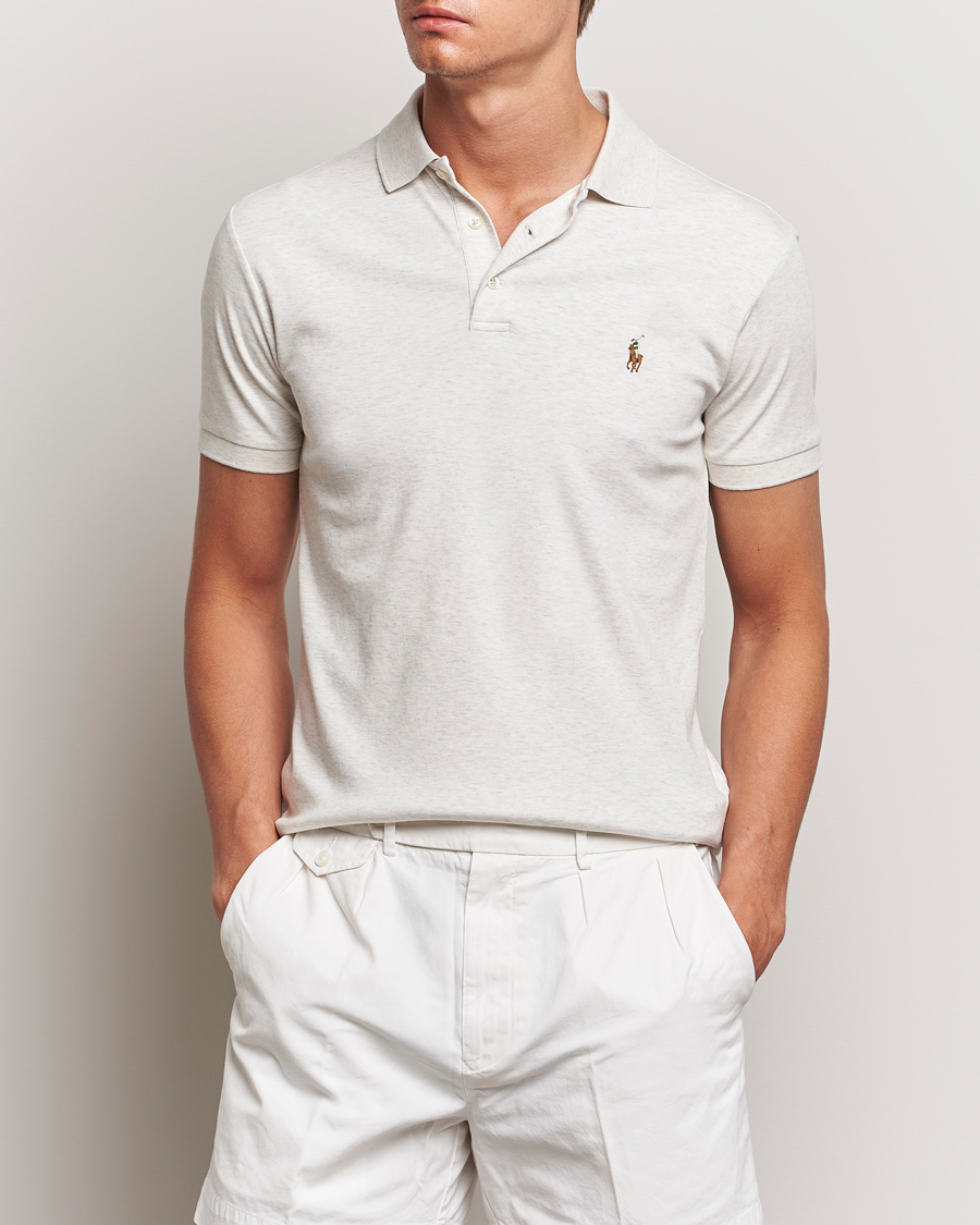 Heren | Polo's | Polo Ralph Lauren | Slim Fit Pima Cotton Polo Polo State Heather