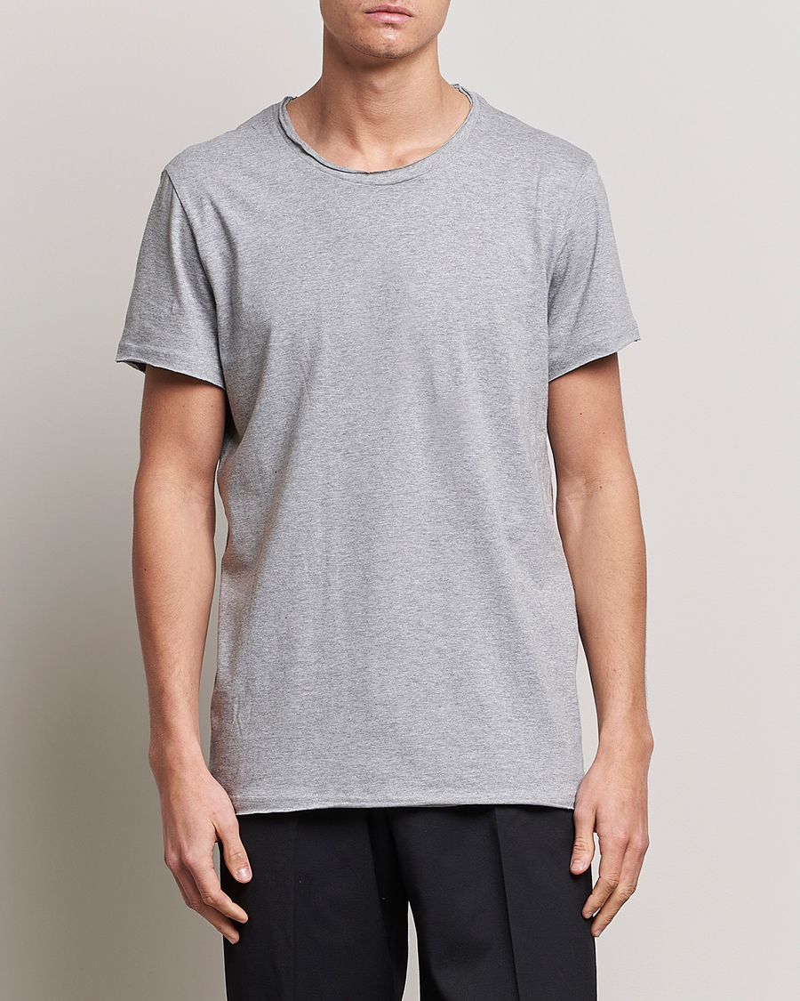 Heren | T-shirts met korte mouwen | Bread & Boxers | Crew Neck Relaxed Grey Melange