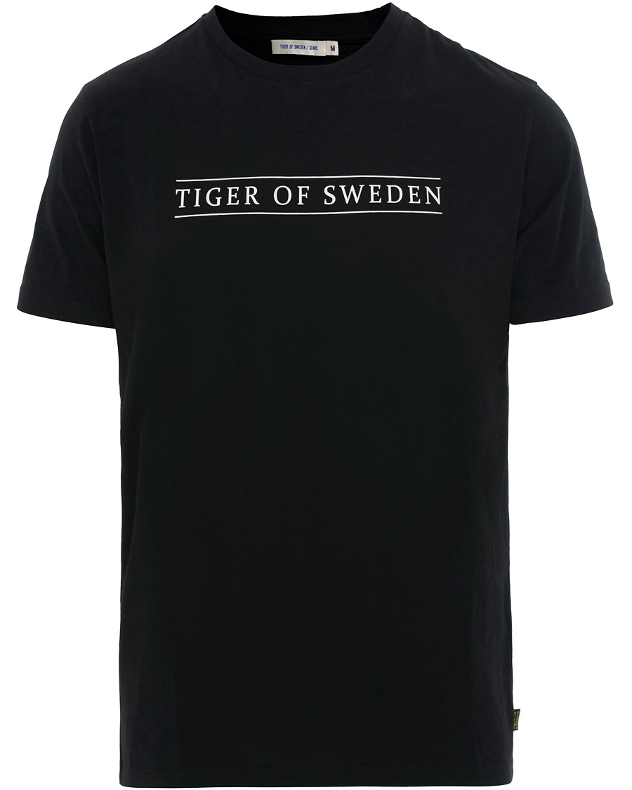Heren | T-shirts | Tiger of Sweden Jeans | Fleek Printed Crew Neck Tee Black