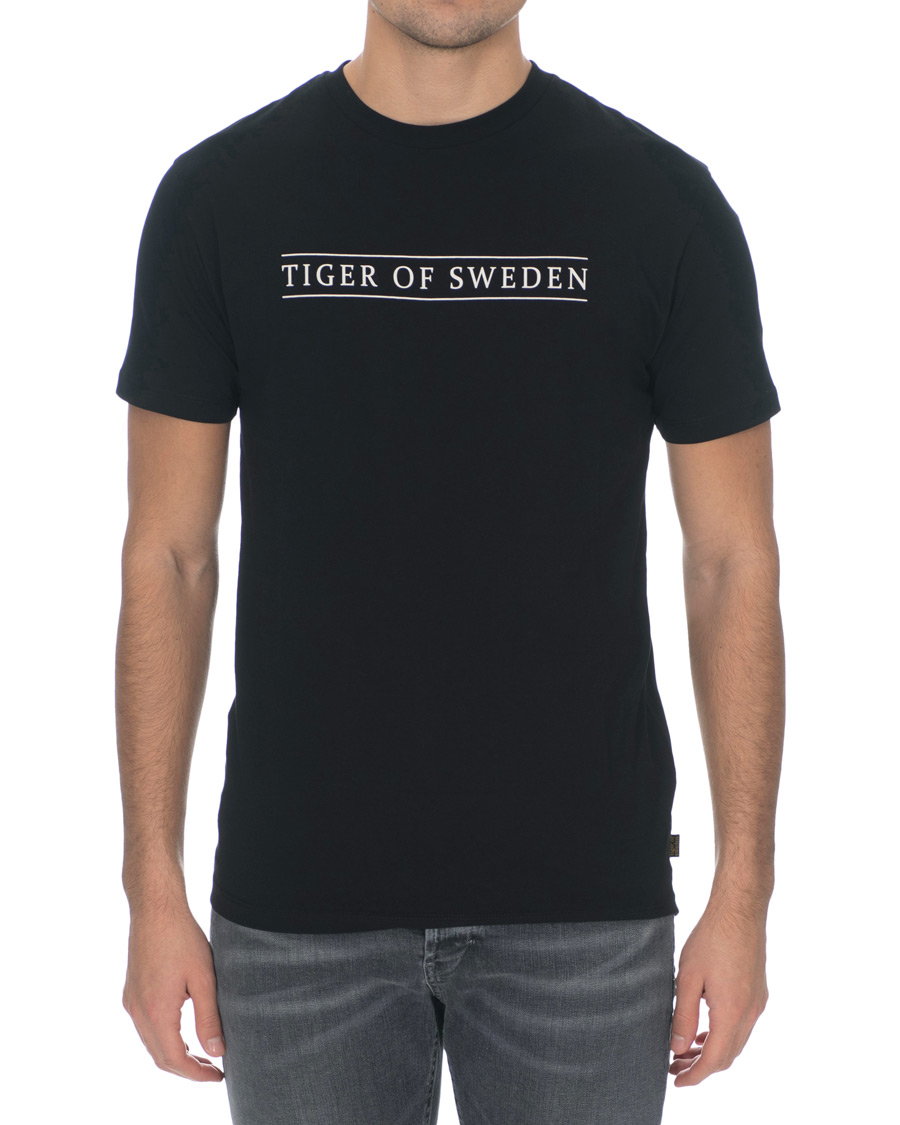 Heren | T-shirts | Tiger of Sweden Jeans | Fleek Printed Crew Neck Tee Black