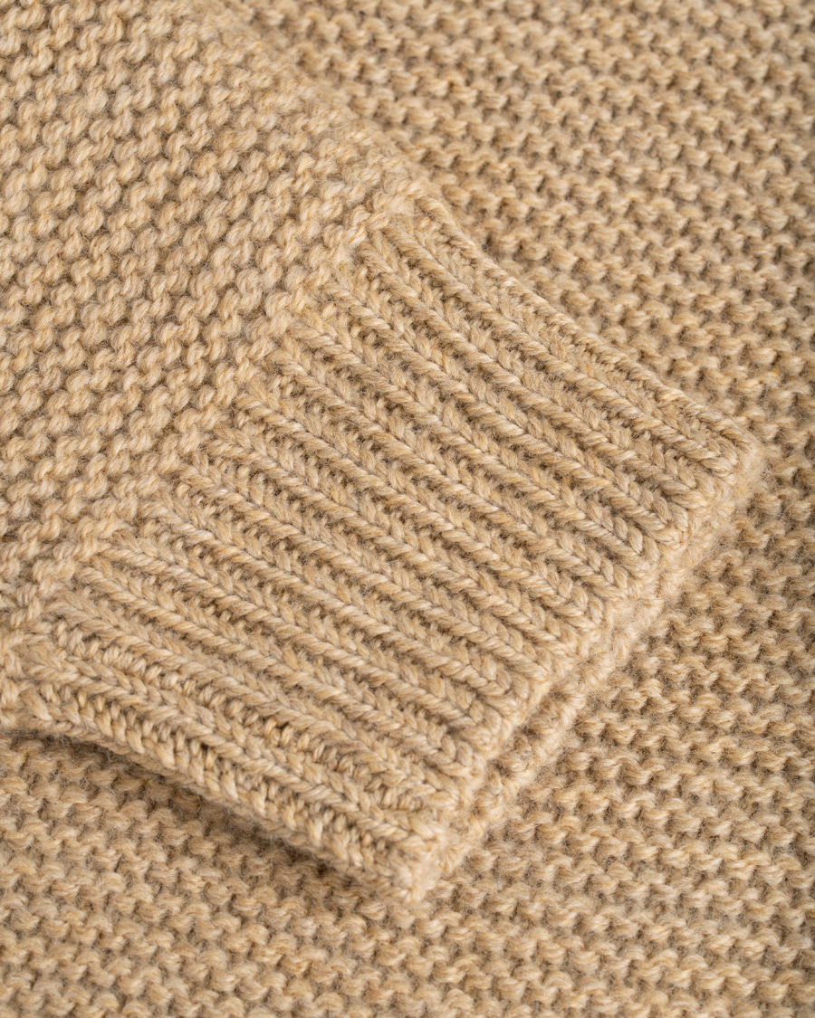Heren | Truien | Tiger of Sweden | Pike Wool Structured Knitted Sweatshirt Beige